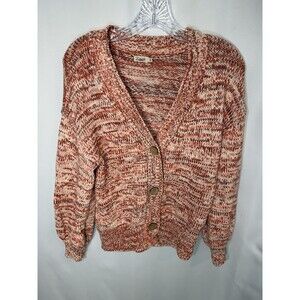 Faherty Las Orlas Cardigan Sweater Pink Sky Spacedye Women’s Xs